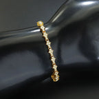 Round Stone Star Cubic Zirconia Bracelet Hip-Hop Jewelry For Men Shiny Elegant Fashion Accessory Classic  Gift For Birthday Lounj 