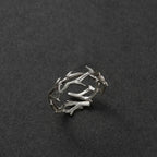 Instagram Style Punk Irregular Thorn Couple Ring Vintage Hip Hop Personalized Men's Adjustable Finger Ring Women's Lover Jewelry Lounj 