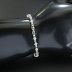 Round Stone Star Cubic Zirconia Bracelet Hip-Hop Jewelry For Men Shiny Elegant Fashion Accessory Classic  Gift For Birthday Lounj 